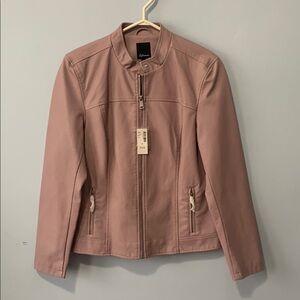 Reitmans NWT faux pink leather jacket